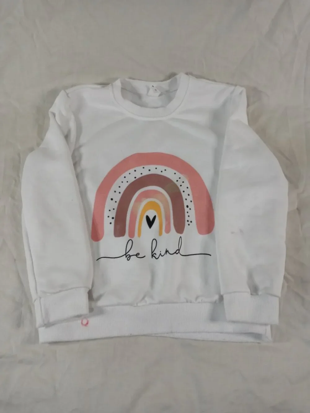 4 Girls Cute White Graphic Design Sweatshirt Kids Clothes Bundle in Good Cond